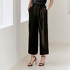 【桑蚕丝阔腿裤】23年春夏新品女士桑蚕丝阔腿裤纯色黑色百搭九分裤 商品缩略图1