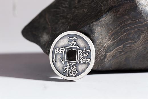 矩德泉坊 纯银手作  五福临门（3.7厘米版）676 商品图5