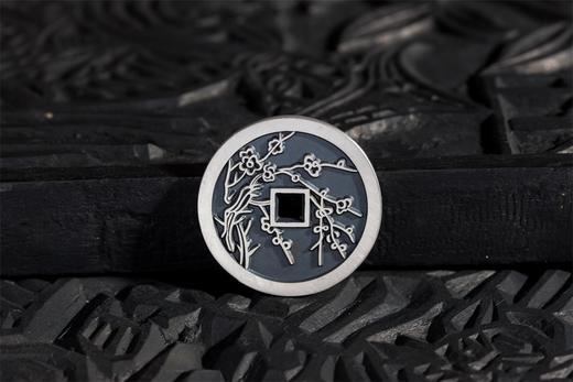 矩德泉坊 纯银手作   梅兰竹菊（梅花2.8厘米版）672 商品图3