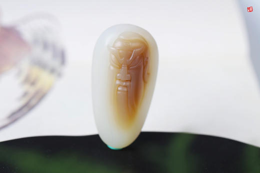 和田糖白玉【武财神关公】 配精美挂绳 商品图0