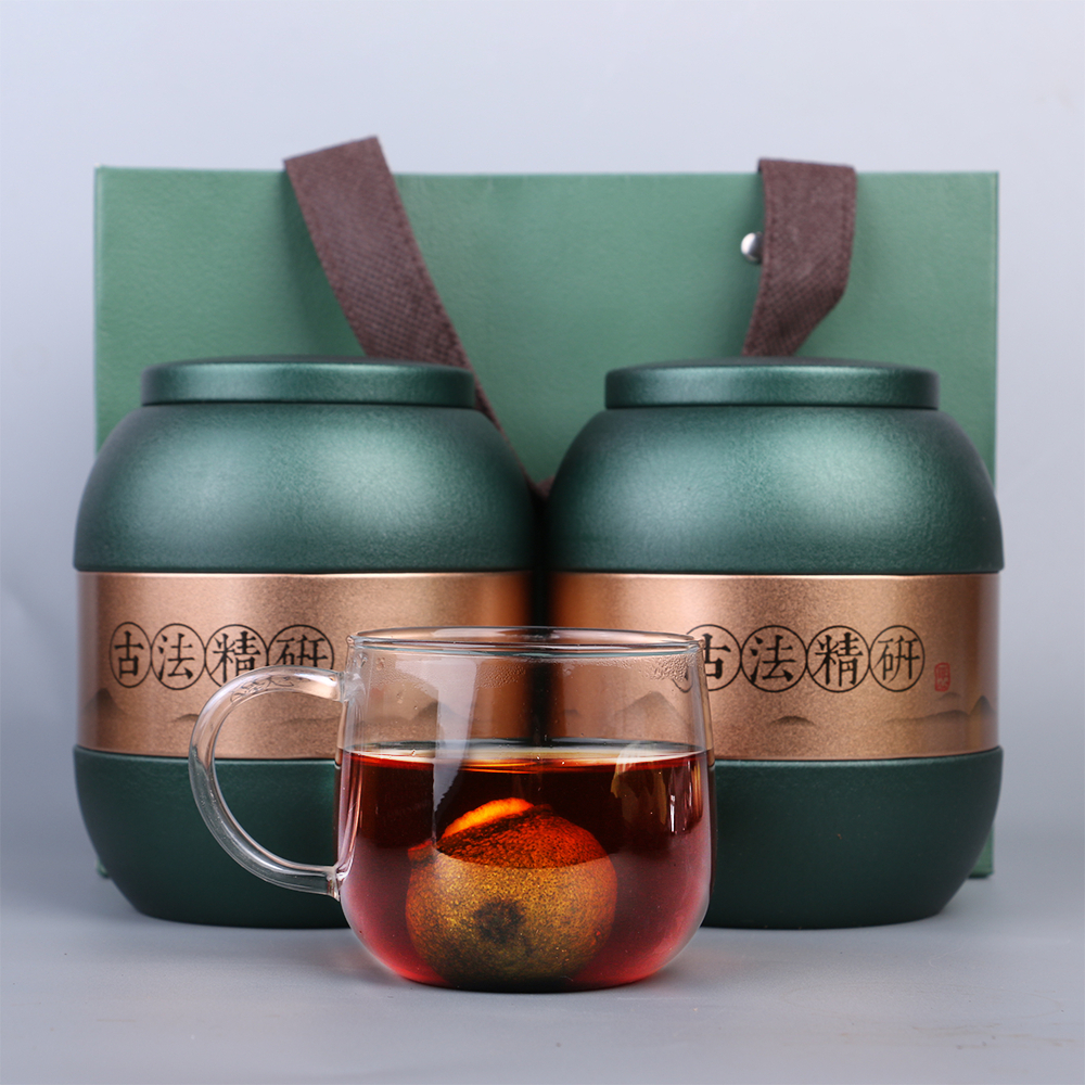 吉顺号新会小青柑桔普茶200克/罐 拍2罐送手提袋