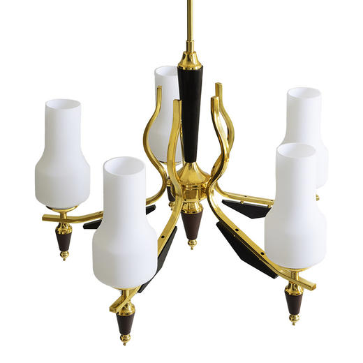 伽罗 JALO Art Deco风格蛋白石黄铜吊灯3头5头（AD02款） 商品图4