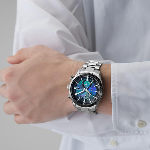 西铁城/CITIZEN蓝色海洋系列ATTESA系列舒博钛海蓝表盘商务电波男士手表 AT8188-64L 商品图6