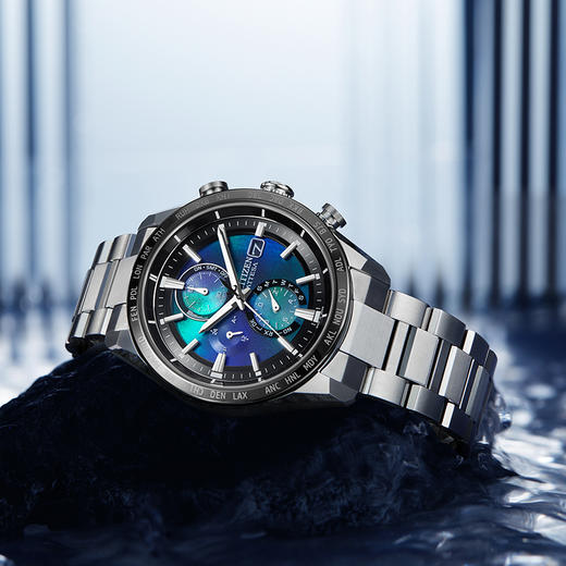 西铁城/CITIZEN蓝色海洋系列ATTESA系列舒博钛海蓝表盘商务电波男士手表 AT8188-64L 商品图12