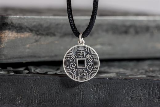 矩德泉坊 纯银手作   六字真言（1.7厘米挂扣版）657 商品图5