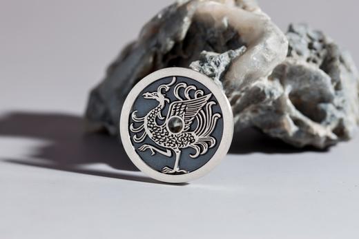 矩德泉坊 纯银手作   四灵挂坠（朱雀2.8厘米版）683 商品图3