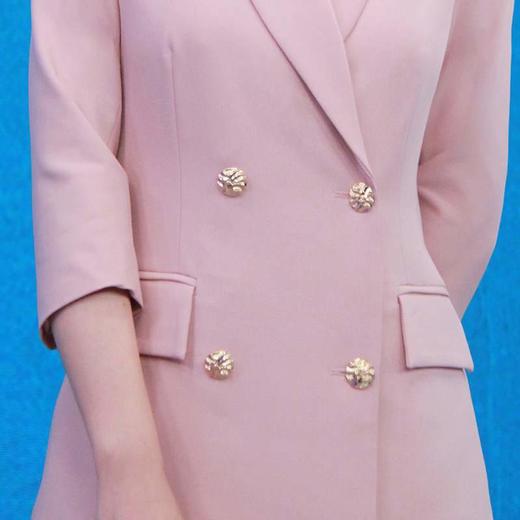 IWY/粉色播音主持人正装女七分袖夏季职业装气质艺考高级设计西装Q873 商品图3