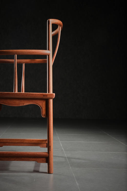 红桥红  家具严选  缅甸花梨（大果紫檀）【嘉木堂 矮靠背 南官帽椅】 商品图7