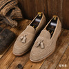 PORTLAND 手工固特异英国小牛绒卡其色流苏乐福鞋 商品缩略图1