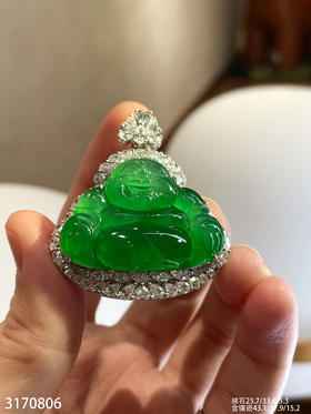 高冰帝王绿佛公吊坠【3170806】具体价格微信咨询