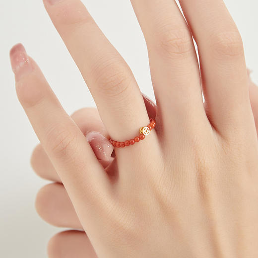 「数款可选」细2mm迷你S925银天然彩虹碧玺戒指戒子珍珠水晶质感祝福好运时尚饰品 商品图1