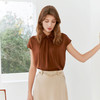 【桑蚕丝短袖上衣】23年夏季新品女士真丝上衣时尚短袖薄款T恤 商品缩略图2