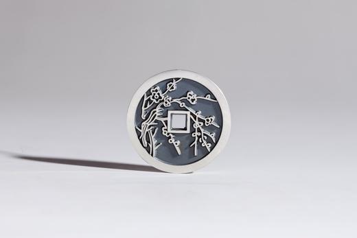 矩德泉坊 纯银手作   梅兰竹菊（梅花2.8厘米版）672 商品图2