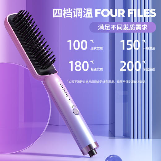 黛唯梵【夹板家用神器】新款直发梳，卷发棒两用，内扣不伤发，顺滑如丝的直发令所有人都为之倾倒，让你轻松拥有美丽的头发和自信的表现。 商品图1