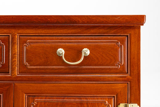 红桥红  家具严选  缅甸花梨（大果紫檀）【158 明式四抽屉 餐边柜】 商品图2