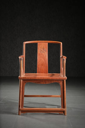 红桥红  家具严选  缅甸花梨（大果紫檀）【嘉木堂 矮靠背 南官帽椅】