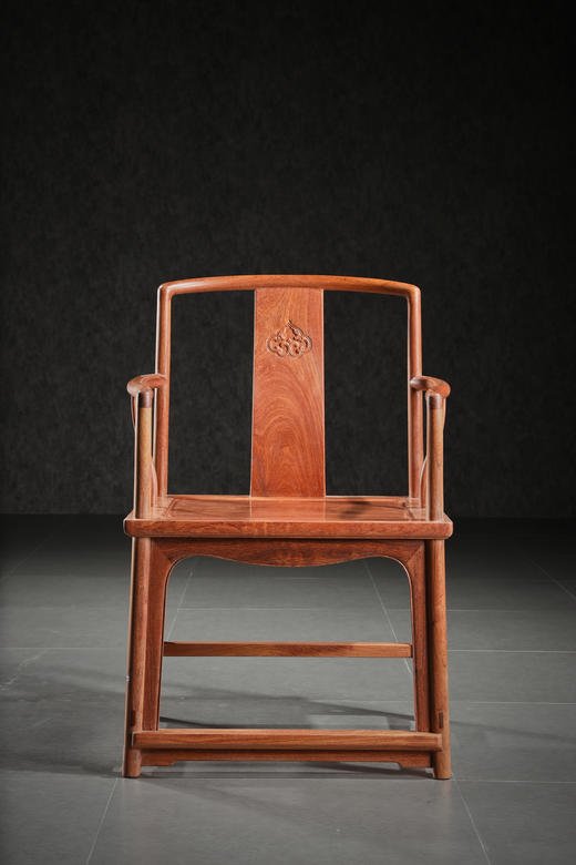 红桥红  家具严选  缅甸花梨（大果紫檀）【嘉木堂 矮靠背 南官帽椅】 商品图0