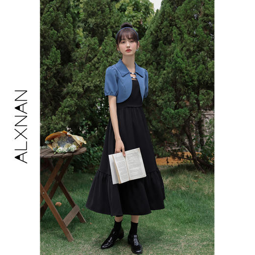 鹿向南《高级时髦精》吊带连衣裙小众设计感裙子LXN23337 商品图0