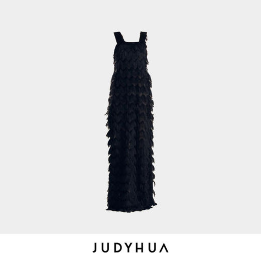 JUDYHUA 立体流苏宽肩带连衣裙 商品图3