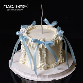 复古蓝色丝带蝴蝶结ss