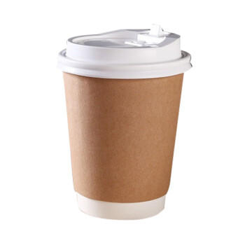 全适带盖杯子果汁奶茶豆浆热饮杯500ml16个装果汁杯一次性纸杯咖啡杯 商品图4