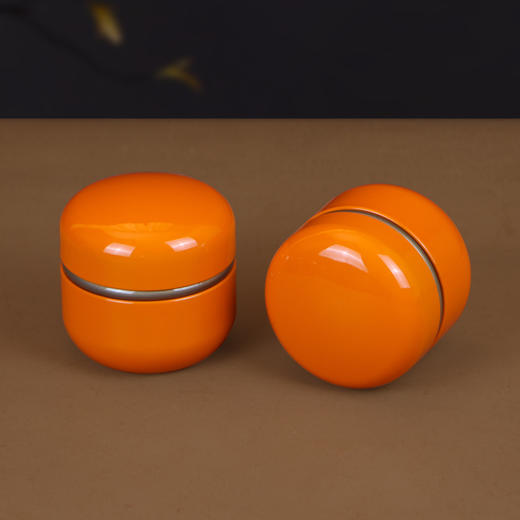 苹果罐电镀亮【通版 • 约装50g• 橙色】5元 一个/共200个 商品图1