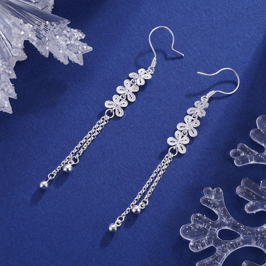 子佩集S990银【轻歌醉舞】耳环【QFES033】2306 商品图2