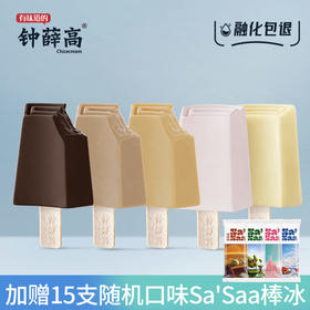 【限时团】买10赠15 | 钟薛高雪糕C3系列（茉香清茶*2清盈可可*2话梅奶油*2粉红椰椰*2 特牛乳*2）（加赠随机口味sasaa15支）[福利品]
