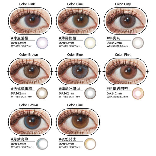 【活动】MEDIOS日抛·全系列 爆款 小酪棕/婴儿灰/赛尔褐/流浪咖啡/泪花棕/热巴栗棕/玲娜贝瞳/咖啡圆环/奶油灰/水蜜桃粉/青涩牛油果 日常自然通勤美瞳 商品图3