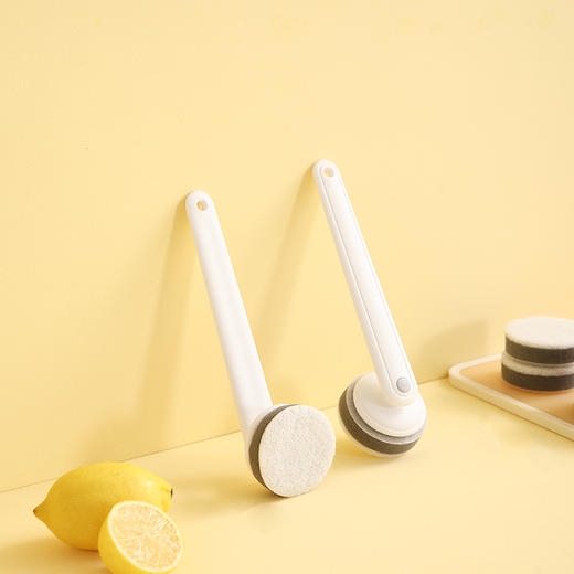 FaSoLa 长柄海棉百洁布清洁刷不粘锅刷家务刷碗碟刷厨房洗锅刷 商品图5