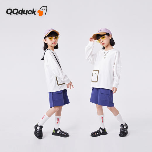 【120-160】儿童夏款休闲时髦五分短裤裤子QQduck可可鸭 商品图5