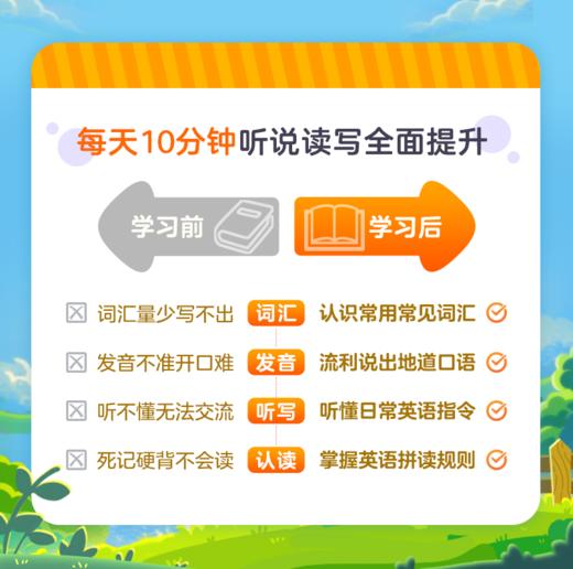 小灯塔趣味英语启蒙 422节启蒙英语 英语0基础家长搞定听说读写 牛津拼读体系 北美纯正发音 中英双语童话 培养英语语感启蒙基础认知 日常情景输入积累口语表达 扩大常见常用的英语词汇量 商品图2