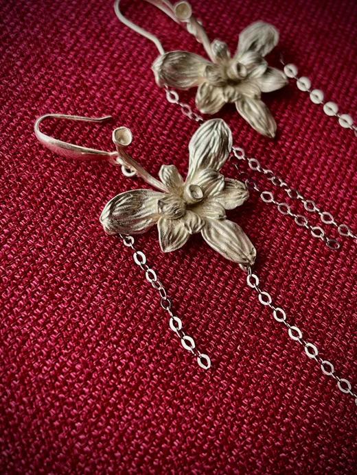 【雾境定制】紫荆蝴蝶 小众古风设计师款 S990足银+淡水珍珠耳环 SEH0454 商品图1