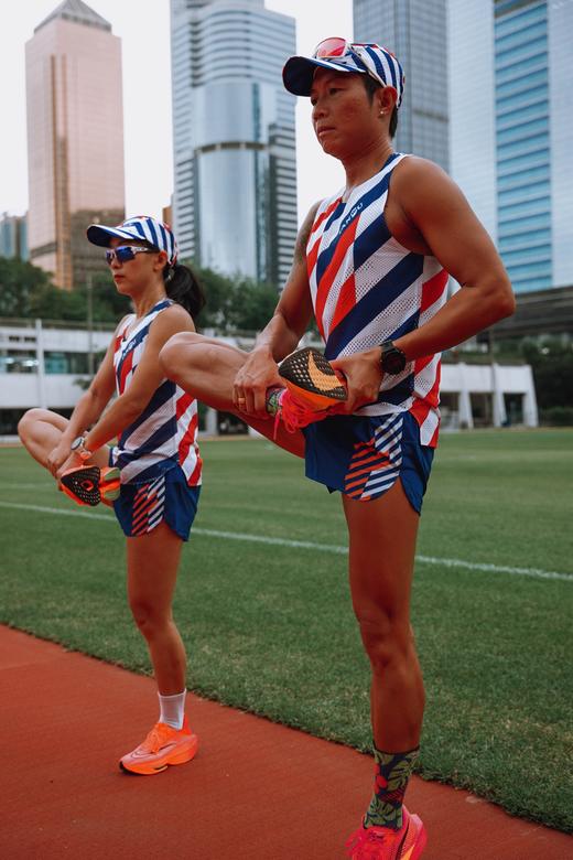 严素跑步运动短裤 三色斜纹 男/女竞速款 红白蓝三口袋 快干 轻量  严素态度 商品图12