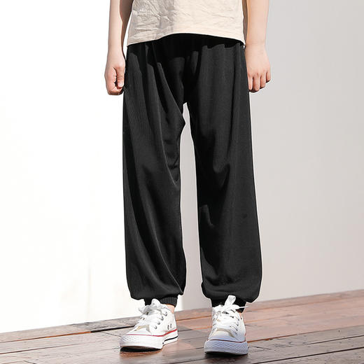 【儿童防蚊裤夏薄款女童冰丝休闲裤】男童宝宝灯笼裤中小童宽松束脚裤，防蚊裤让宝宝睡的更安心玩的更开心，收褶束口裤脚物理防蚊虫 商品图0