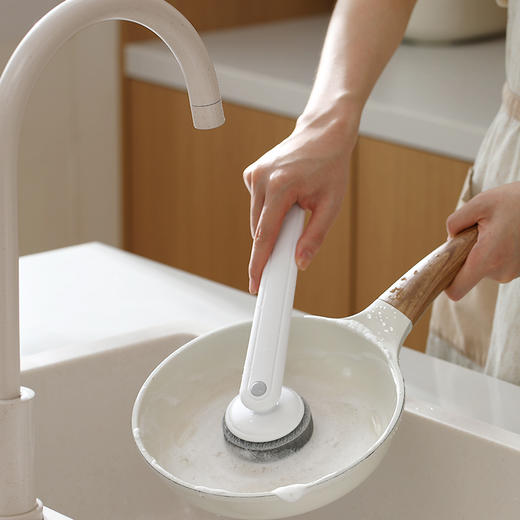 FaSoLa 长柄海棉百洁布清洁刷不粘锅刷家务刷碗碟刷厨房洗锅刷 商品图10