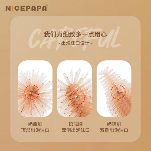 奶爸爸（Nicepapa）奶瓶清洗刷  泡泡刷四件套  SSYY 商品图2