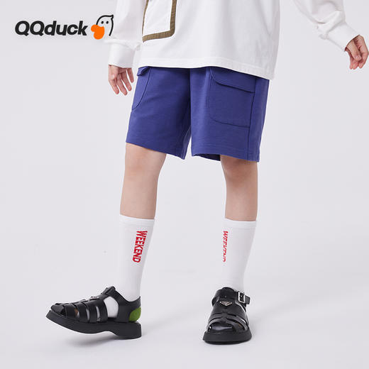 【120-160】儿童夏款休闲时髦五分短裤裤子QQduck可可鸭 商品图6
