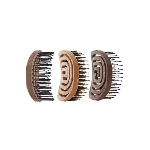 韩国yao 镂空按摩梳 便携圆形梳子 商品图0