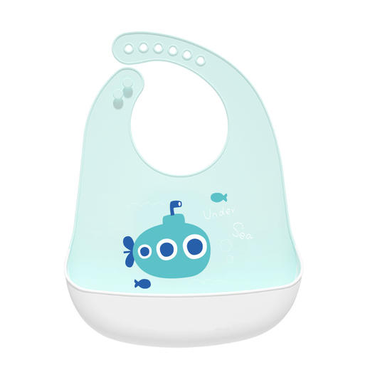 【萌宝必备！食品级硅胶围兜】立体防水，超软材质，免洗设计，让宝宝吃饭更方便，更干净！硅胶婴儿宝宝吃饭围兜，大号口水兜，为您的孩子提供全方位的保护！ 商品图5