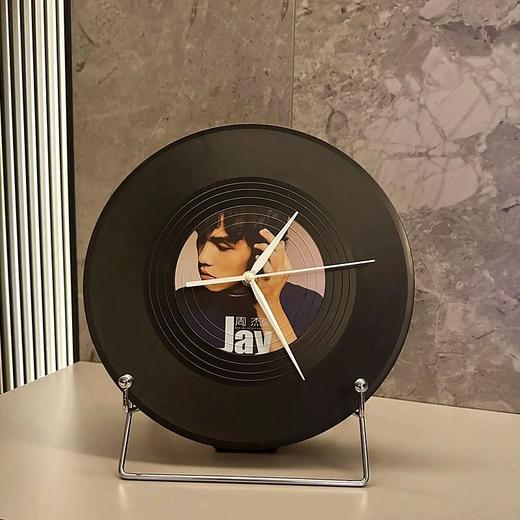 网易云仿真黑胶唱片涂鸦diy定制生日礼物装饰时钟摆件周杰伦碟片 商品图0