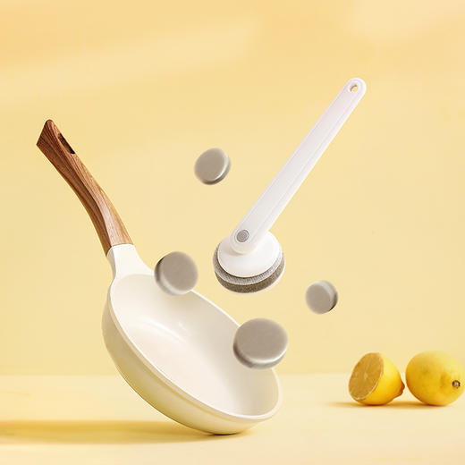 FaSoLa 长柄海棉百洁布清洁刷不粘锅刷家务刷碗碟刷厨房洗锅刷 商品图0