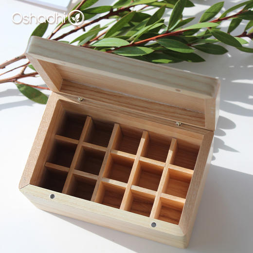 Oshadhi单方精油白蜡木木盒 15孔收纳盒 精油木箱 精油赠品 商品图2