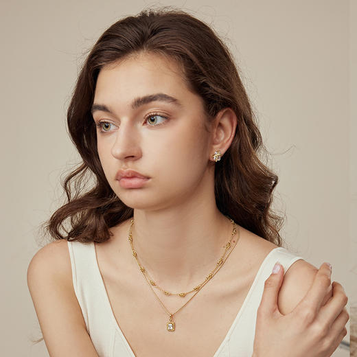 ARSIS 丨 纯真年代系列 编织方糖耳钉 商品图4