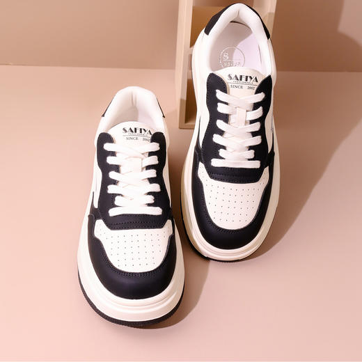 Safiya/索菲娅2023秋季新品新潮街头拼色厚底运动百搭休闲板鞋 SF33112067 商品图1