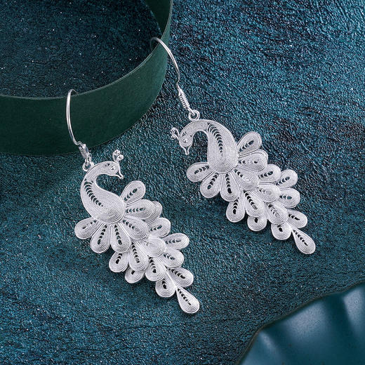 子佩集S990银孔雀耳环【QB92403531】2306 商品图4