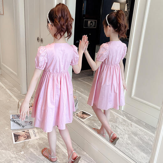 【2023新款连衣裙儿童夏季公主裙】中大童短袖棉布裙夏款，亲肤自然，吸湿透气，舒适自然，元气小仙女 商品图3