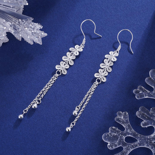 子佩集S990银【轻歌醉舞】耳环【QFES033】2306 商品图1