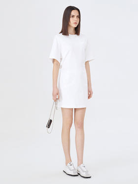 Self Who新疆精梳棉连衣裙透气不易皱小众后背镂空减龄初恋小白裙