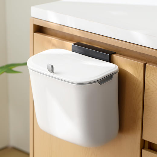 FaSoLa 厨房垃圾桶挂式家用带盖橱柜门壁挂式厨余垃圾筒悬挂式卫生间厕所 商品图11